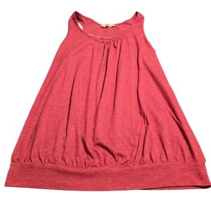 Miusey Draped Racerback Layering Tank Top Heathered Red Size XL EUC Y2K Style